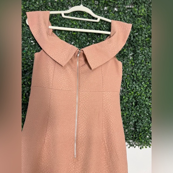 NWT Bardot Eva Snake Blush Rose Pink Corset Off Shoulder Midi Dress Size 8 M - Picture 4 of 11